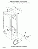 REFRIGERATOR LINER PARTS Diagram and Parts List for ED5LHAXWT01  Whirlpool Refrigerator