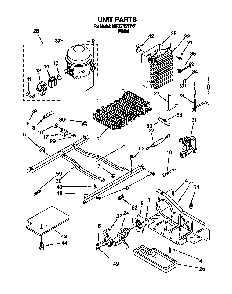 Unit Diagram and Parts List for 3XR2727FB00  Whirlpool Refrigerator