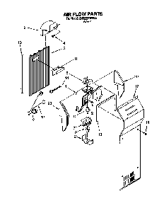 Airflow Diagram and Parts List for 3XR2727FB00  Whirlpool Refrigerator