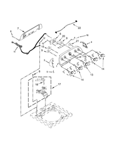 Console And Water Inlet Parts Diagram and Parts List for WTW5000DW1  Whirlpool Washer