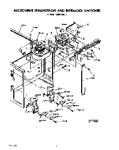 Microwave Magnetron And Interlock Switches Diagram and Parts List for CMO2743BL1  KitchenAid Microwave