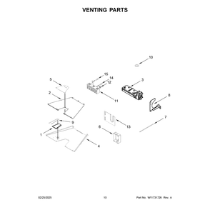 Venting Parts Diagram and Parts List for KFDC500JMB03  KitchenAid Range