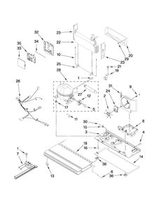 Unit Parts Diagram and Parts List for 10672003012  Kenmore Refrigerator