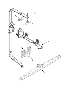 Upper Wash And Rinse Parts Diagram and Parts List for KDTE204ESS1  KitchenAid Dishwasher