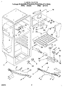 LINER, LIT/OPTIONAL Diagram and Parts List for ET14HJXDN00  Whirlpool Refrigerator