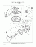 PUMP AND MOTOR PARTS Diagram and Parts List for IWU98660  Inglis Dishwasher