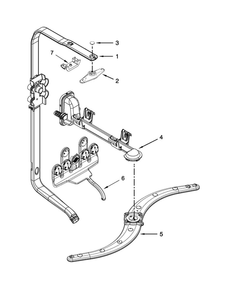 Upper Wash And Rinse Parts Diagram and Parts List for 66512789K313  Kenmore Dishwasher