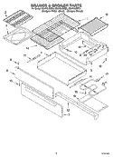 DRAWER & BROILER PARTS, MISCELLANEOUS PARTS Diagram and Parts List for GS470LEMQ0  Whirlpool Range