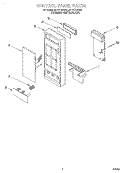 CONTROL PANEL Diagram and Parts List for MT1071SGQ0  Whirlpool Microwave