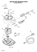 MOTOR AND HOUSING PARTS Diagram and Parts List for 5KFPM770SNK1  KitchenAid Food Processor