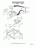 MACHINE BASE PARTS Diagram and Parts List for 7MWT99940VW1  Whirlpool Washer