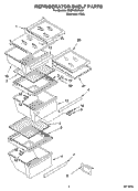 REFRIGERATOR SHELF PARTS Diagram and Parts List for ED5PHEXRL02  Whirlpool Refrigerator