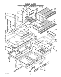 SHELF, LIT/OPTIONAL Diagram and Parts List for ET20DKXWN01  Whirlpool Refrigerator