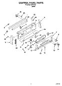 CONTROL PANEL PARTS Diagram and Parts List for GJP84902  Whirlpool Range