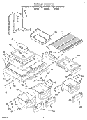 SHELF Diagram and Parts List for KTRS22MJBL00  KitchenAid Refrigerator