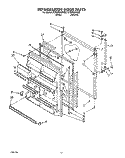 Part Location Diagram of 2155999 Whirlpool Interior Door Panel