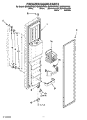 FREEZER DOOR PARTS Diagram and Parts List for GS5DHAXVA00  Whirlpool Refrigerator