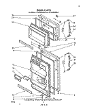 DOOR Diagram and Parts List for ET14JK2LWR0  Whirlpool Refrigerator