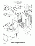 CABINET PARTS Diagram and Parts List for YWED7990XG0  Whirlpool Dryer