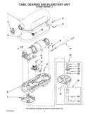 CASE, GEARING AND PLANETARY UNIT Diagram and Parts List for KSM7586PCA0  KitchenAid Mixer