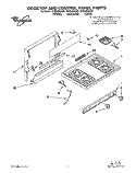 COOKTOP AND CONTROL PANEL, LIT/OPTIONAL Diagram and Parts List for SF304BSAG0  Whirlpool Range