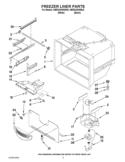 FREEZER LINER PARTS Diagram and Parts List for KBRS22KWBL6  KitchenAid Refrigerator