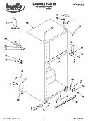 CABINET PARTS Diagram and Parts List for IMT186303  Inglis Refrigerator