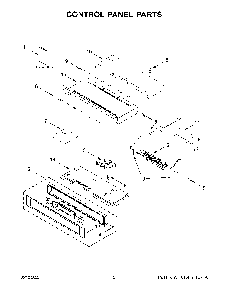 Control Panel Parts Diagram and Parts List for KOSE507EBS20  KitchenAid Wall Oven