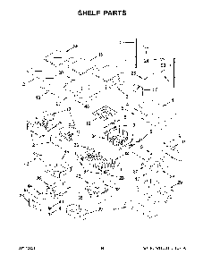 Shelf Parts Diagram and Parts List for KRFC302EBS05  KitchenAid Refrigerator