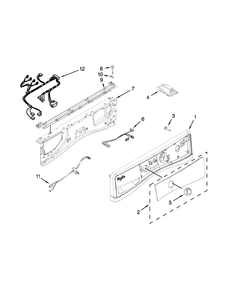 Control Panel Parts Diagram and Parts List for 7MWFW86HEBC0  Whirlpool Washer