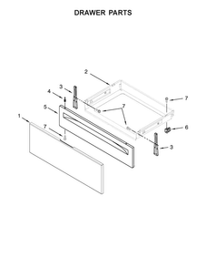 Drawer Parts Diagram and Parts List for WFC310S0EW0  Whirlpool Range