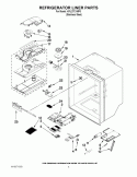 REFRIGERATOR LINER PARTS Diagram and Parts List for KFIL27CXMP0  KitchenAid Refrigerator