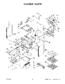 Chassis Parts Diagram and Parts List for KSEG700ESS4  KitchenAid Range