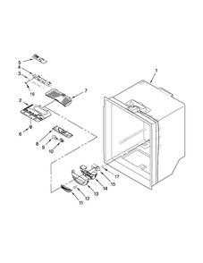 Refrigerator Liner Parts Diagram and Parts List for GX2FHDXVQ07  Whirlpool Refrigerator