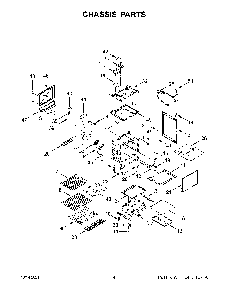 Chassis Parts Diagram and Parts List for KSGG700EBS3  KitchenAid Range