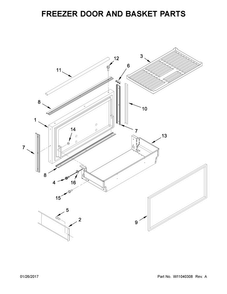 Part Location Diagram of W10782351 Whirlpool DOOR ASSEMBLY