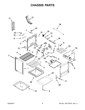 04 - CHASSIS PARTS Diagram and Parts List for YMER8650FZ1  Whirlpool Range
