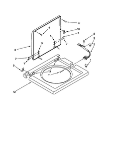 Washer Top And Lid Parts Diagram and Parts List for 1109875279A  Kenmore Washer Dryer Combo