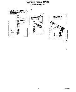 Water System Diagram and Parts List for 6MAX5133VW0  Whirlpool Washer