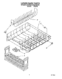 LOWER RACK Diagram and Parts List for KUDA23HB0  KitchenAid Dishwasher