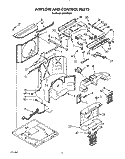 AIR FLOW AND CONTROL Diagram and Parts List for CAH18WC4  Crosley Air Conditioner
