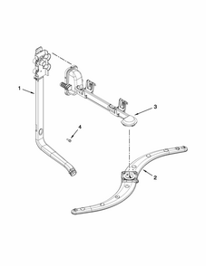 Upper Wash And Rinse Parts Diagram and Parts List for 66515119K214  Kenmore Dishwasher