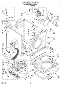 CABINET Diagram and Parts List for KGYL517BWH0  KitchenAid Dryer