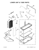LOWER UNIT & TUBE PARTS Diagram and Parts List for KSSC42QVS05  KitchenAid Refrigerator