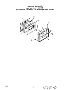 Section 9 Diagram and Parts List for 1235*0A  Roper Range