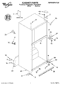 CABINET PARTS Diagram and Parts List for GT9SHKXMS01  Whirlpool Refrigerator