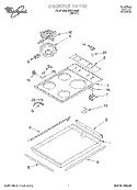 SECTION Diagram and Parts List for WBC31002  Whirlpool Cooktop