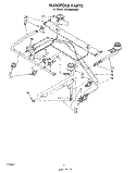 MANIFOLD Diagram and Parts List for SF0100SKW1  Whirlpool Range