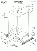CABINET PARTS Diagram and Parts List for ED2GVEXVD01  Whirlpool Refrigerator