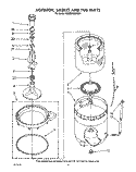 AGITATOR, BASKET AND TUB Diagram and Parts List for KAWE760WAL1  KitchenAid Washer
